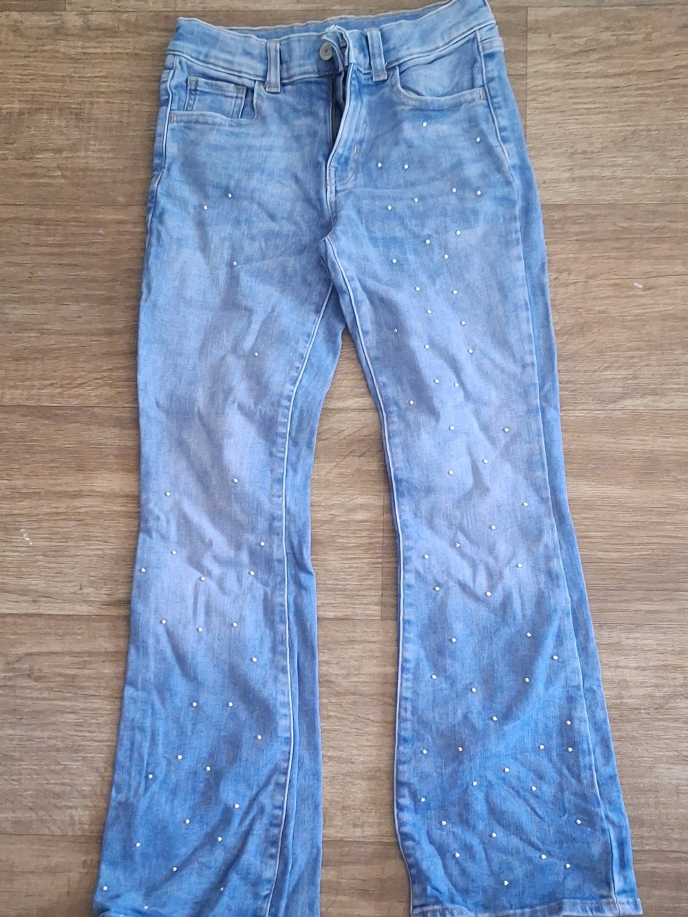 Light Blue Embellished Women's Jeans